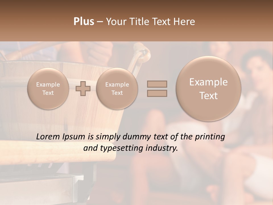 A Group Of Women Sitting In A Sauna PowerPoint Template