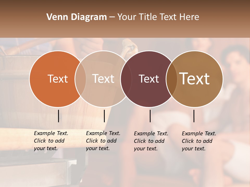 A Group Of Women Sitting In A Sauna PowerPoint Template