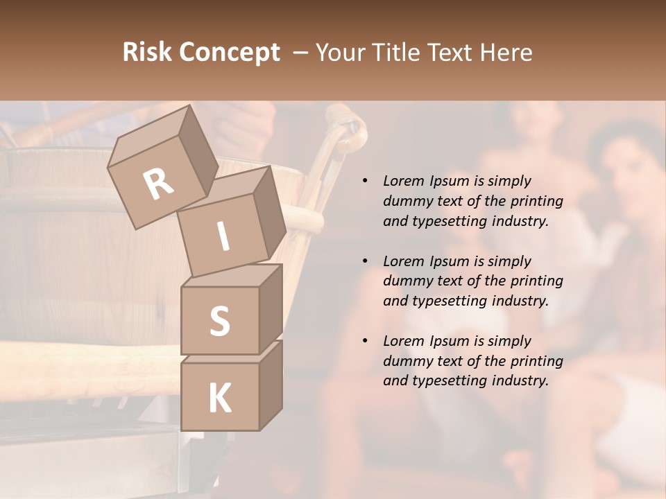 A Group Of Women Sitting In A Sauna PowerPoint Template