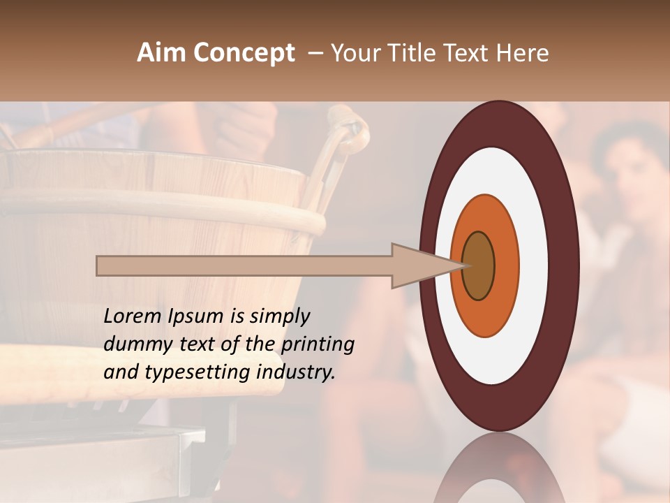 A Group Of Women Sitting In A Sauna PowerPoint Template