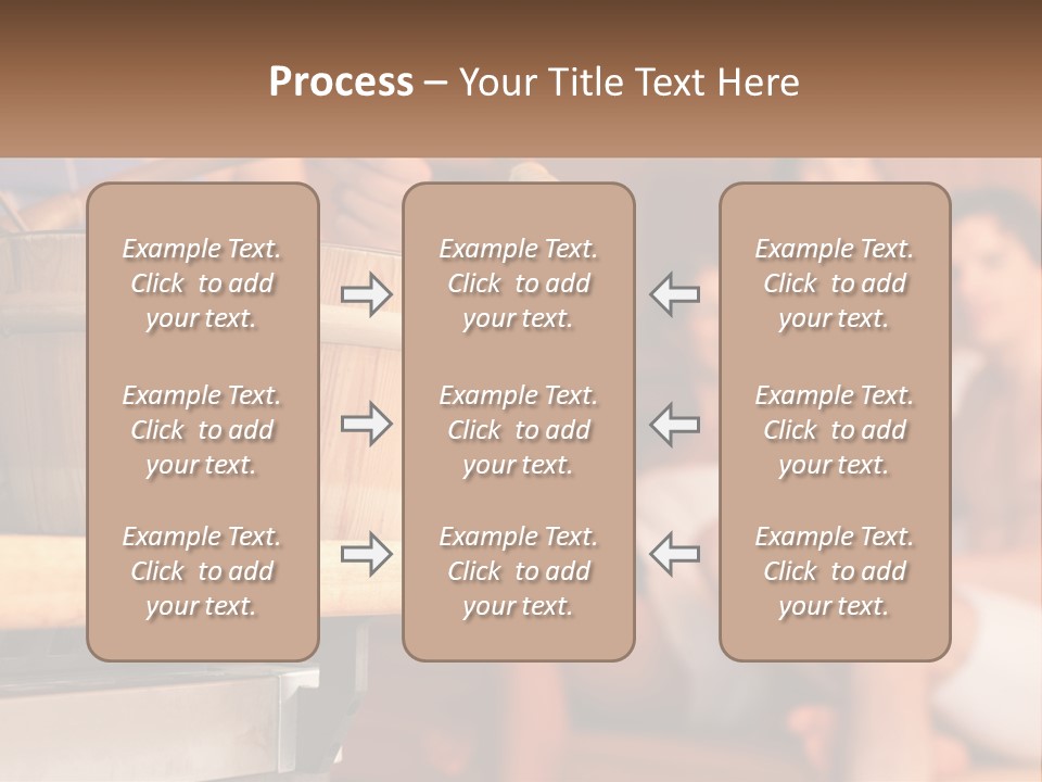 A Group Of Women Sitting In A Sauna PowerPoint Template
