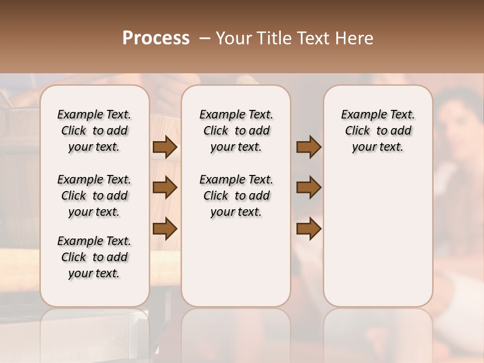 A Group Of Women Sitting In A Sauna PowerPoint Template