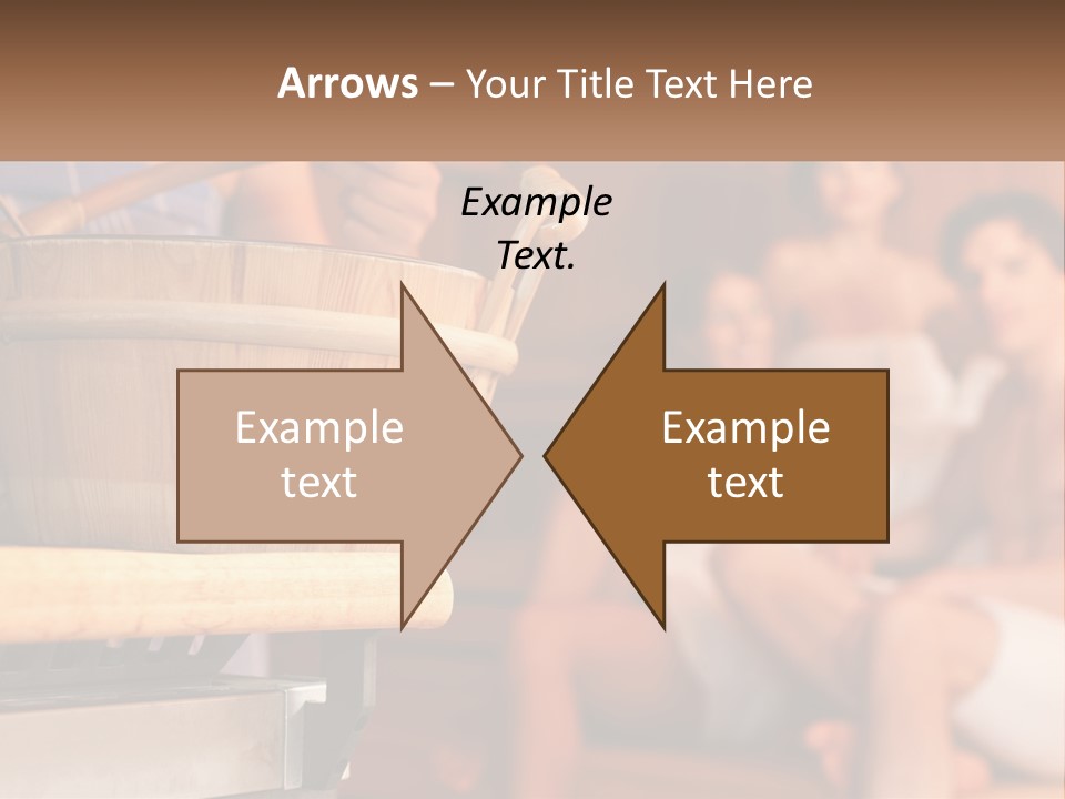 A Group Of Women Sitting In A Sauna PowerPoint Template