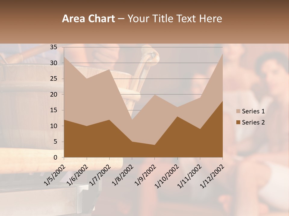 A Group Of Women Sitting In A Sauna PowerPoint Template