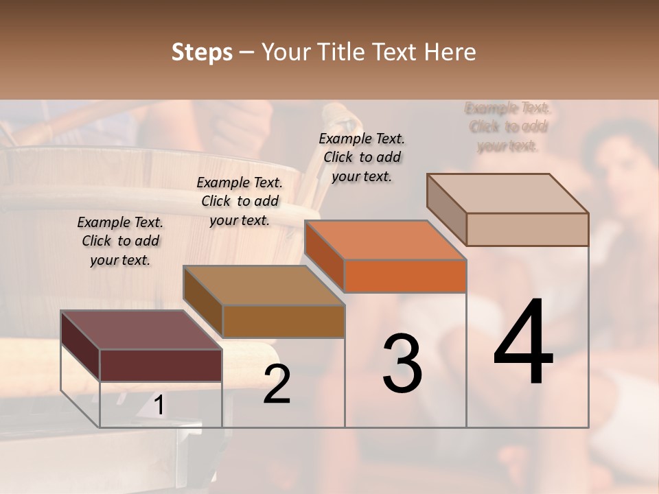 A Group Of Women Sitting In A Sauna PowerPoint Template