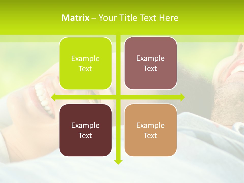 A Man And A Woman Laying On The Grass PowerPoint Template