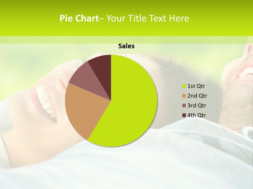 A Man And A Woman Laying On The Grass PowerPoint Template