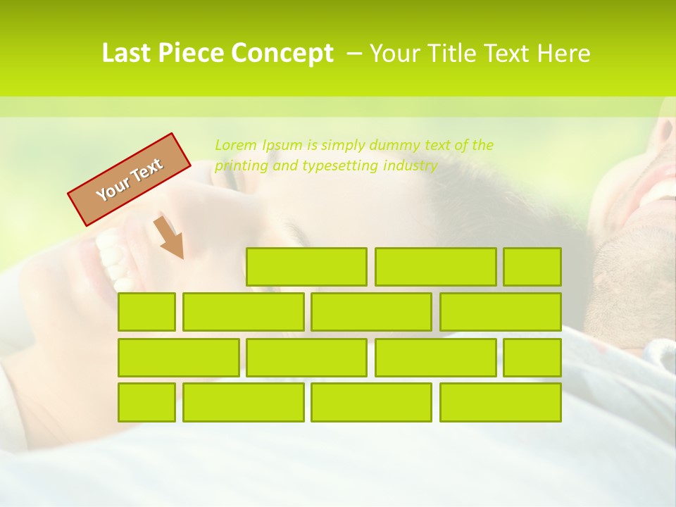 A Man And A Woman Laying On The Grass PowerPoint Template