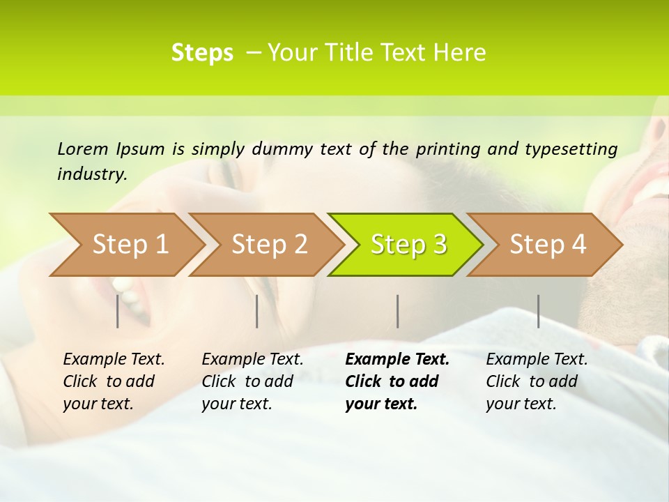A Man And A Woman Laying On The Grass PowerPoint Template