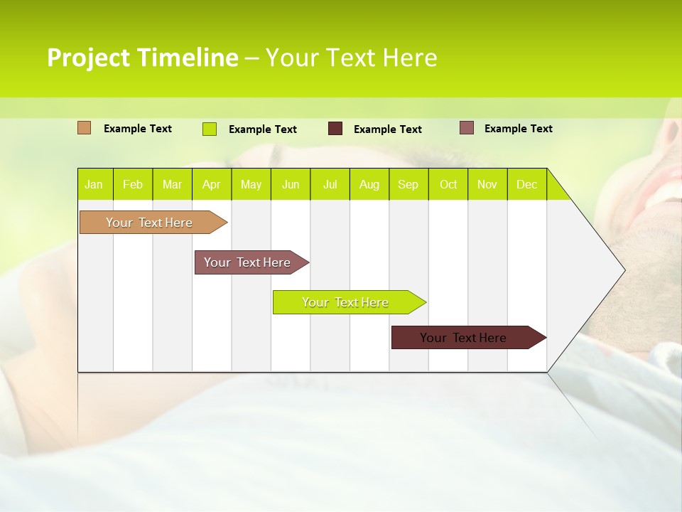 A Man And A Woman Laying On The Grass PowerPoint Template