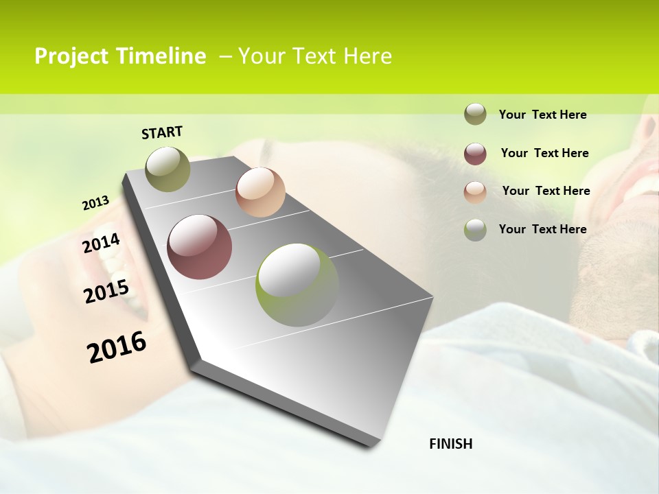 A Man And A Woman Laying On The Grass PowerPoint Template