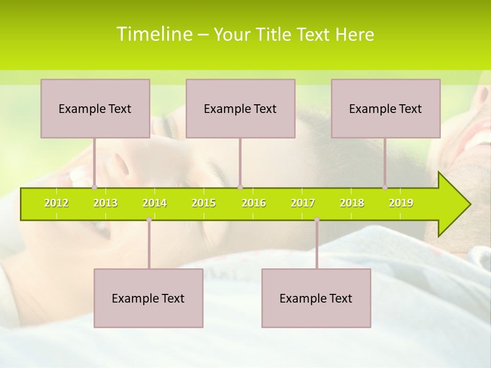 A Man And A Woman Laying On The Grass PowerPoint Template