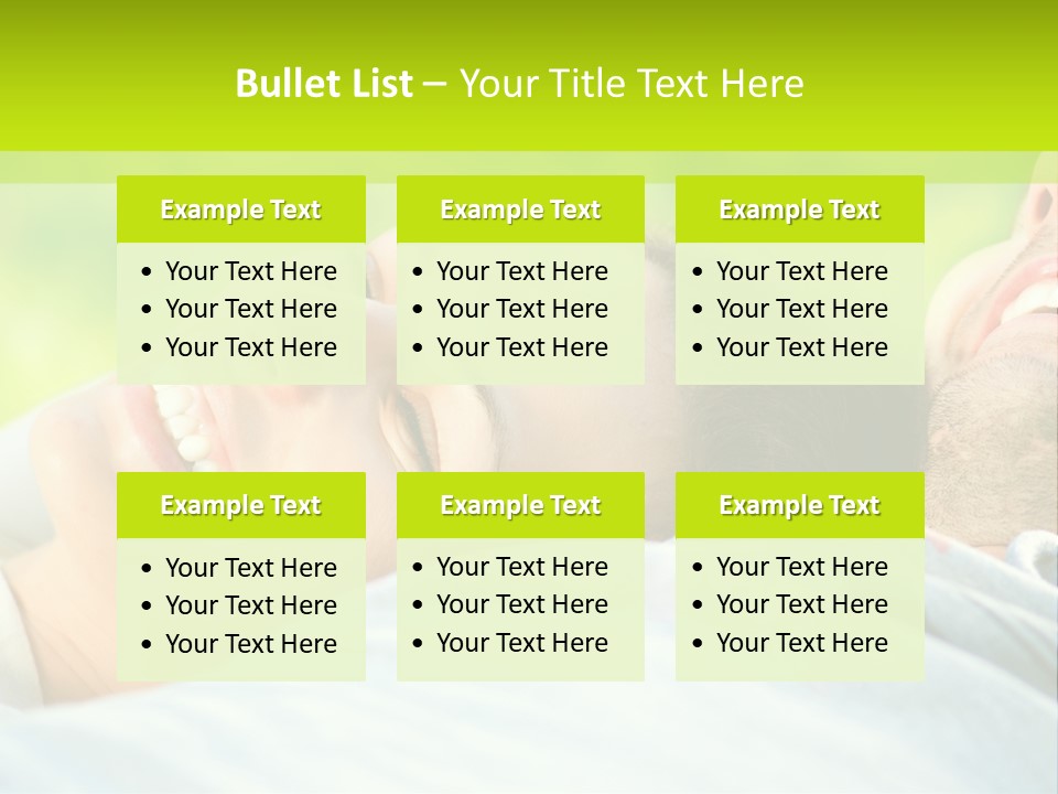 A Man And A Woman Laying On The Grass PowerPoint Template
