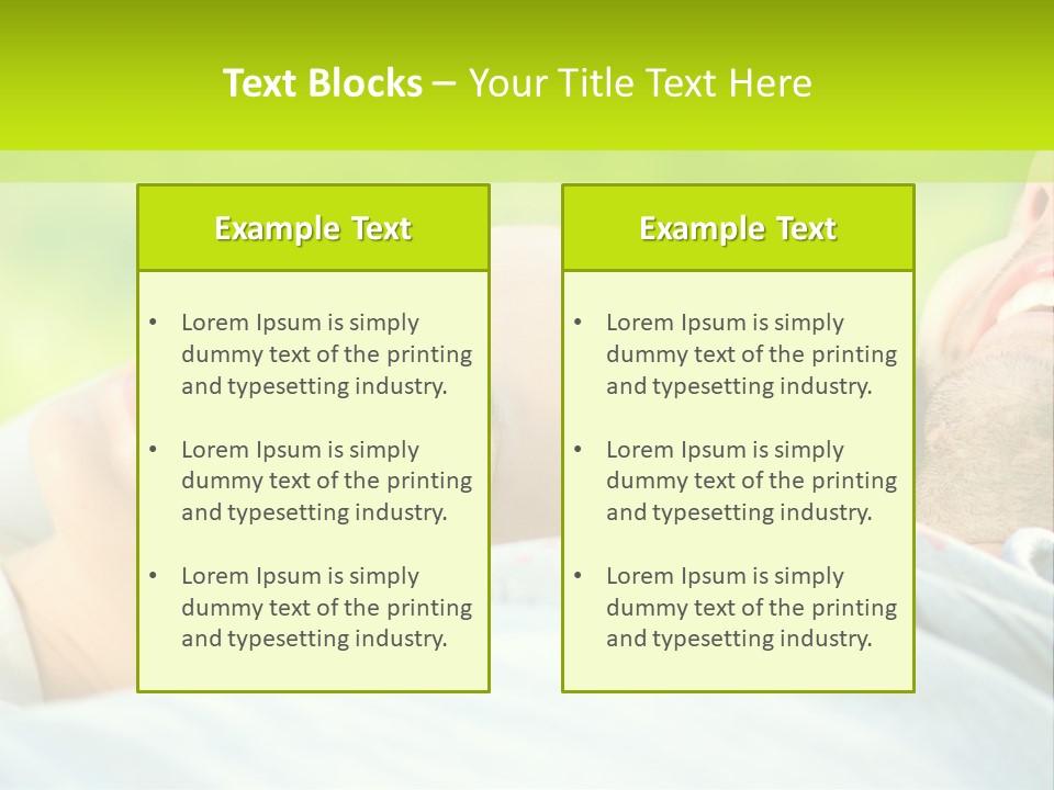 A Man And A Woman Laying On The Grass PowerPoint Template