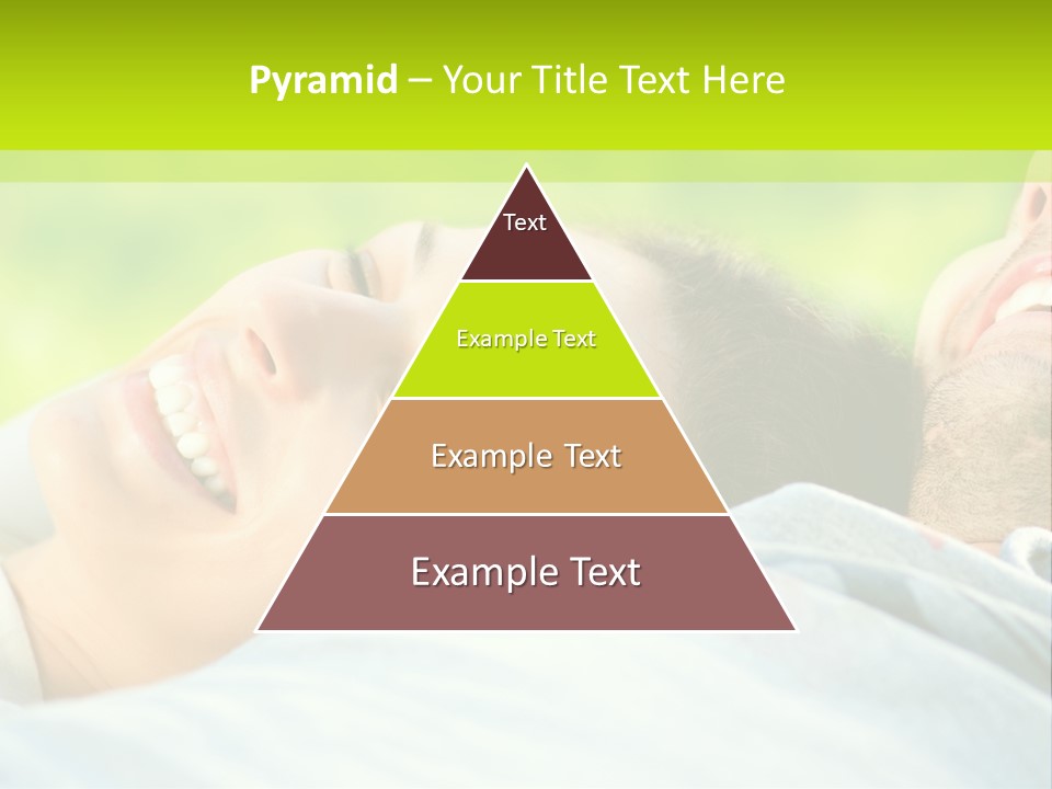 A Man And A Woman Laying On The Grass PowerPoint Template