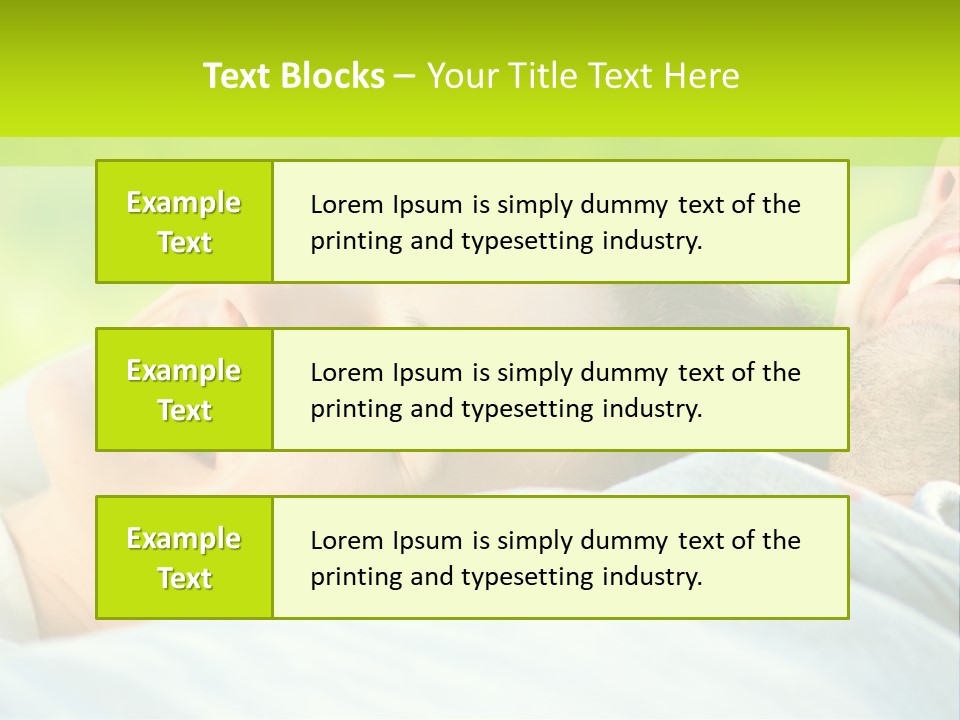 A Man And A Woman Laying On The Grass PowerPoint Template
