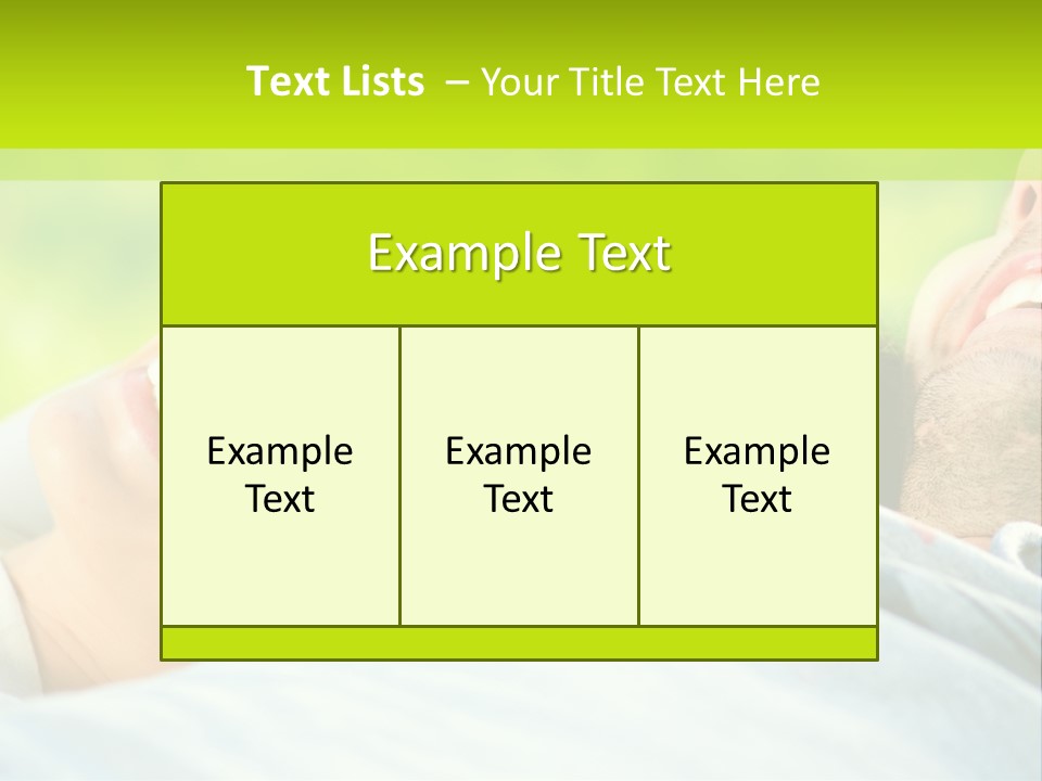 A Man And A Woman Laying On The Grass PowerPoint Template