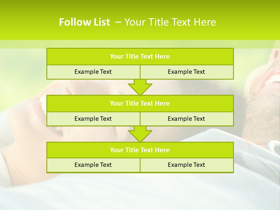 A Man And A Woman Laying On The Grass PowerPoint Template