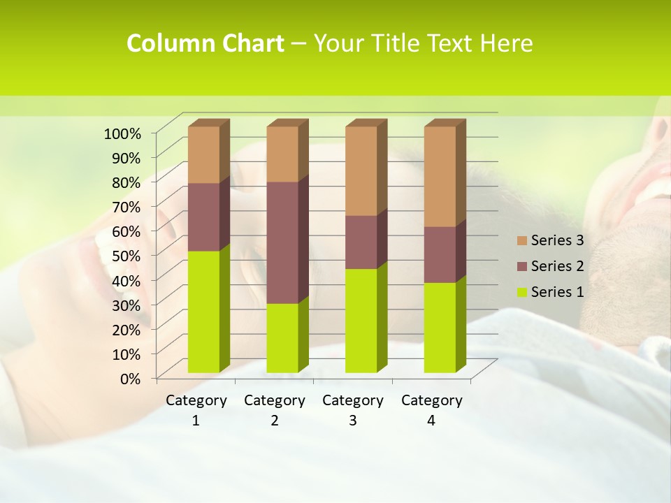 A Man And A Woman Laying On The Grass PowerPoint Template