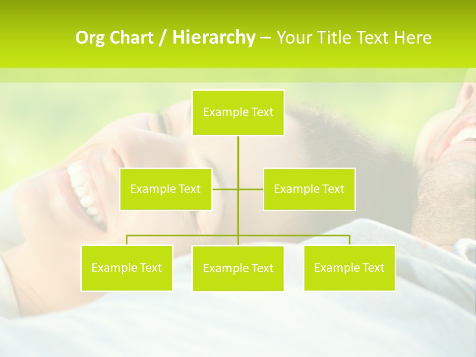 A Man And A Woman Laying On The Grass PowerPoint Template