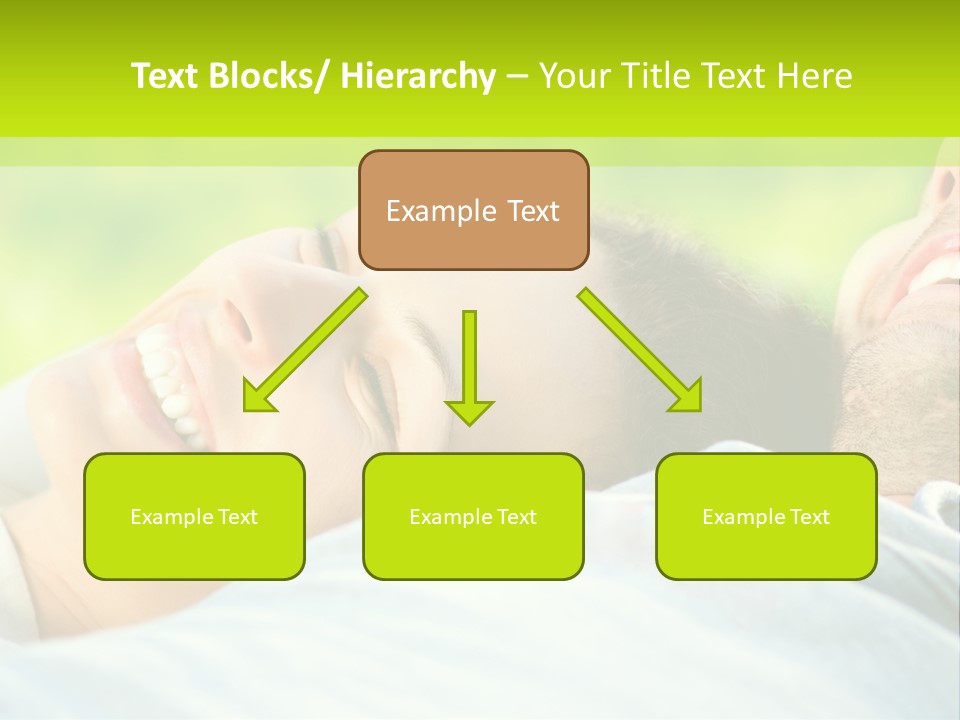 A Man And A Woman Laying On The Grass PowerPoint Template