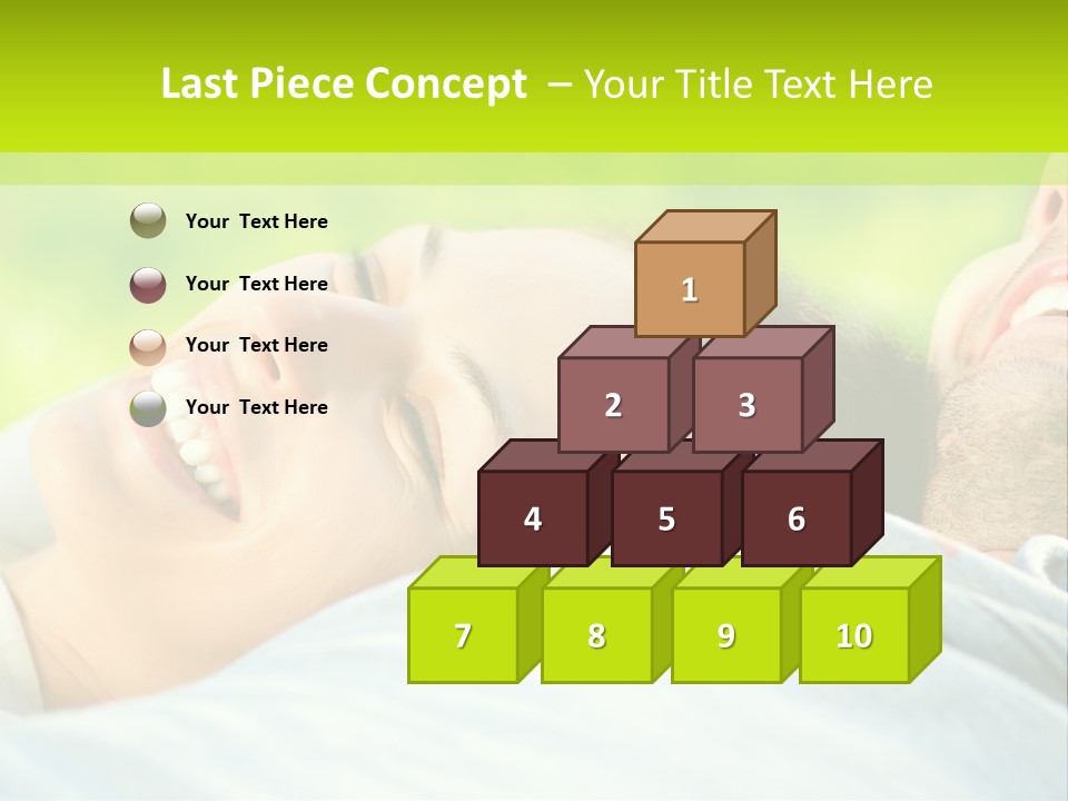 A Man And A Woman Laying On The Grass PowerPoint Template