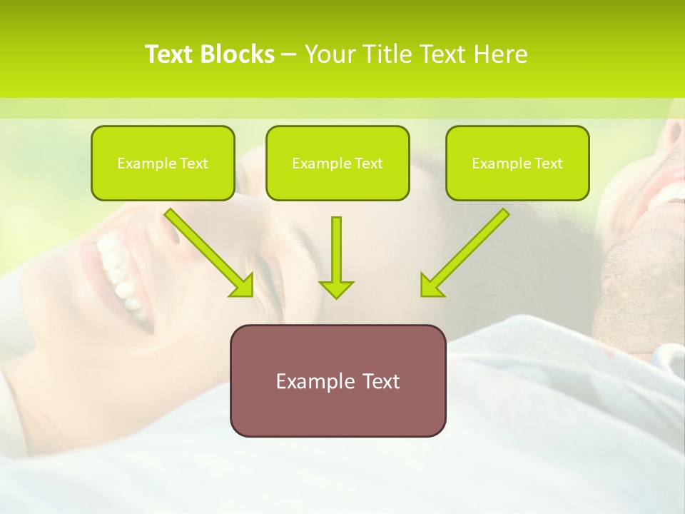 A Man And A Woman Laying On The Grass PowerPoint Template