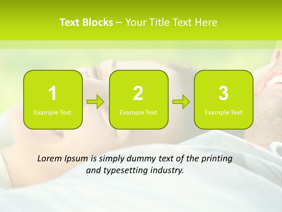 A Man And A Woman Laying On The Grass PowerPoint Template