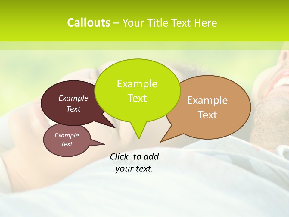 A Man And A Woman Laying On The Grass PowerPoint Template