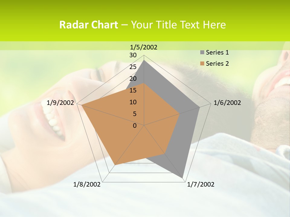 A Man And A Woman Laying On The Grass PowerPoint Template
