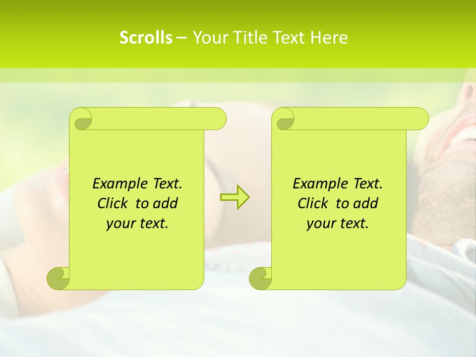 A Man And A Woman Laying On The Grass PowerPoint Template