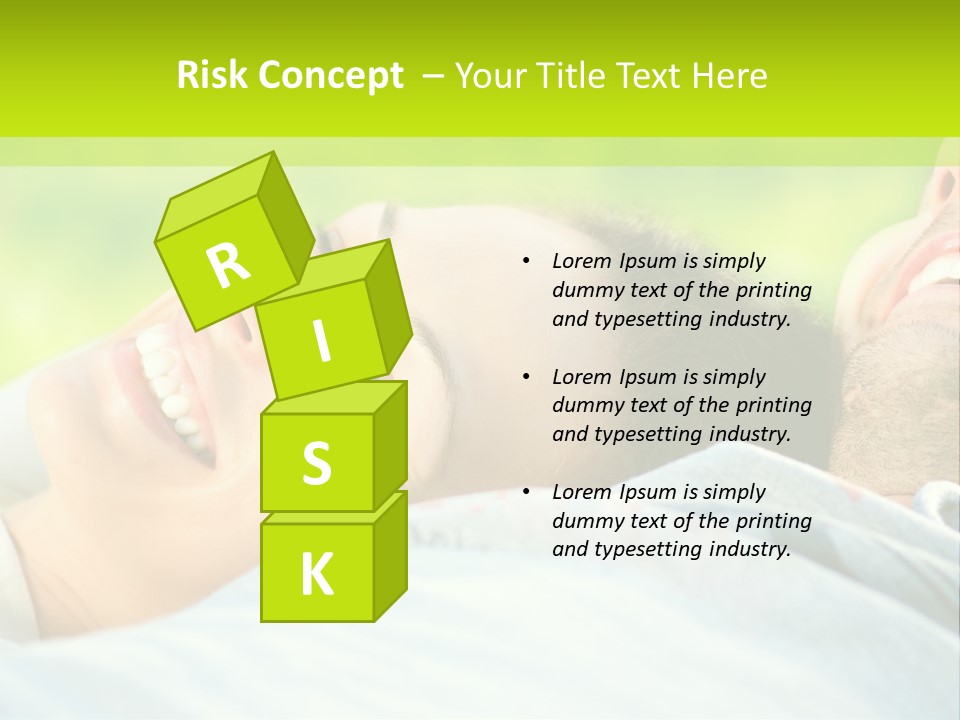 A Man And A Woman Laying On The Grass PowerPoint Template