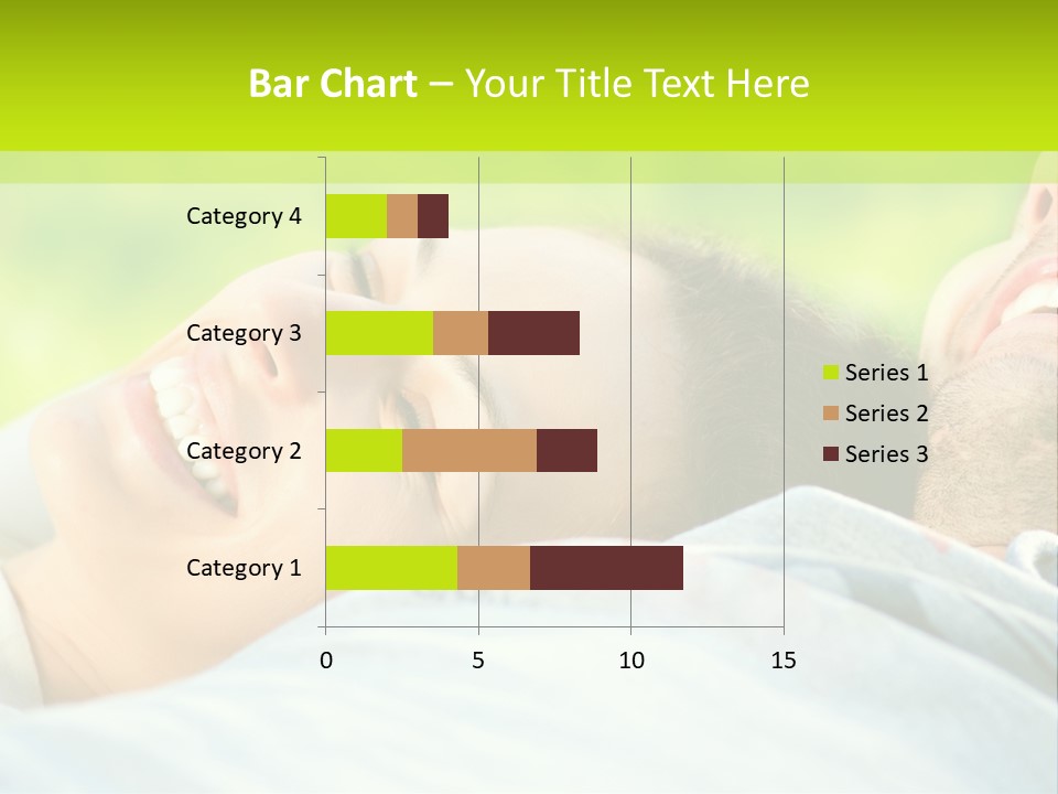 A Man And A Woman Laying On The Grass PowerPoint Template