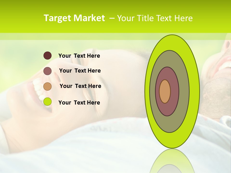 A Man And A Woman Laying On The Grass PowerPoint Template