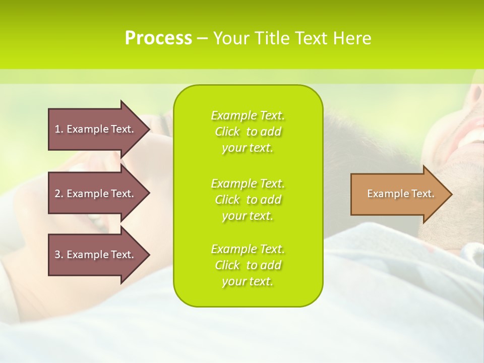 A Man And A Woman Laying On The Grass PowerPoint Template