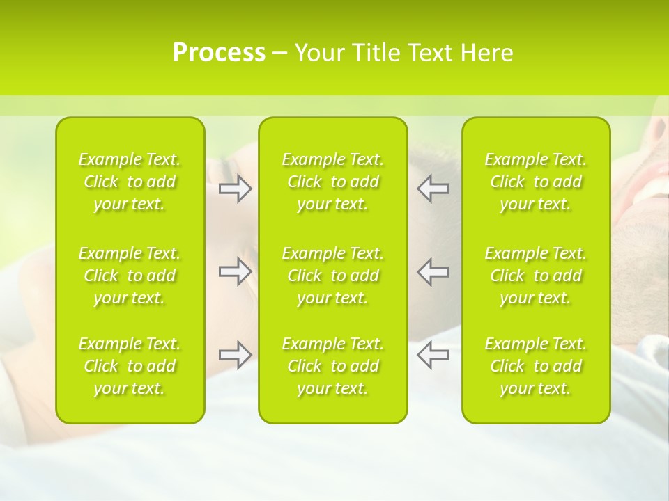 A Man And A Woman Laying On The Grass PowerPoint Template