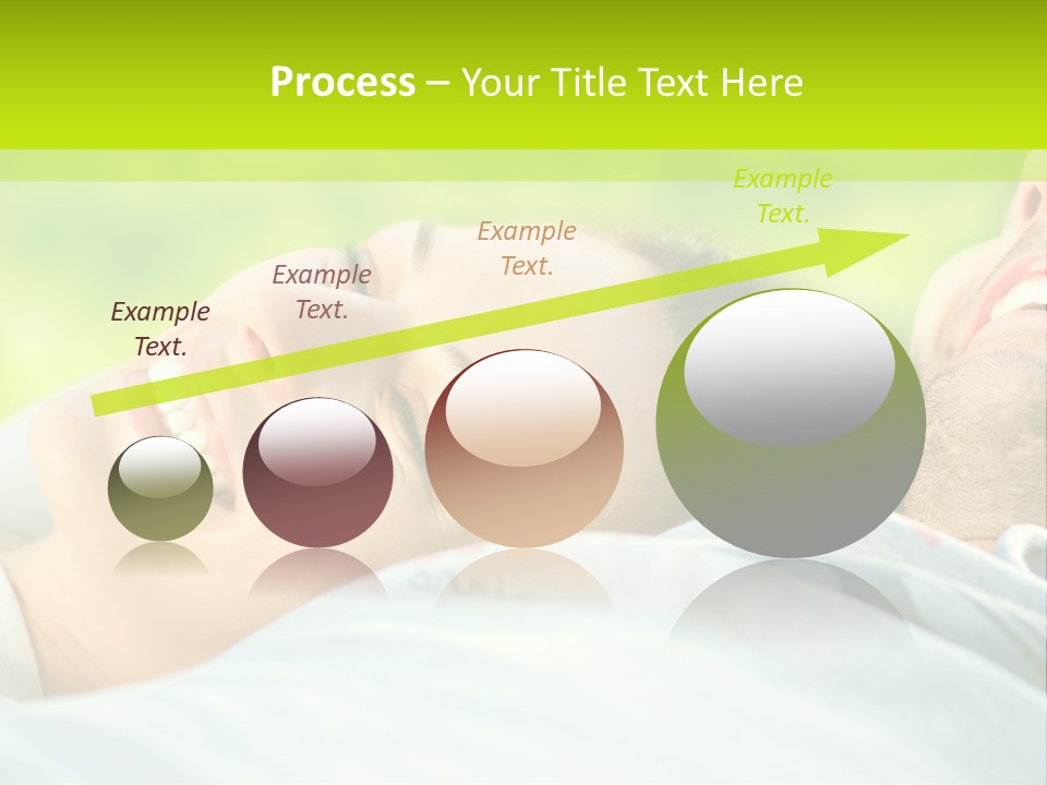 A Man And A Woman Laying On The Grass PowerPoint Template