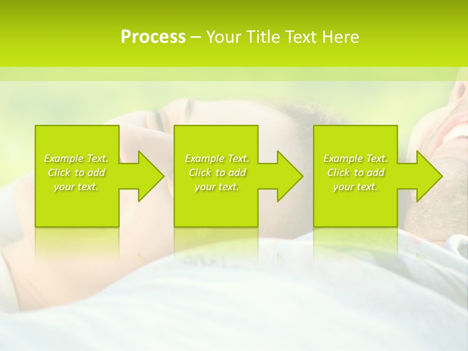A Man And A Woman Laying On The Grass PowerPoint Template