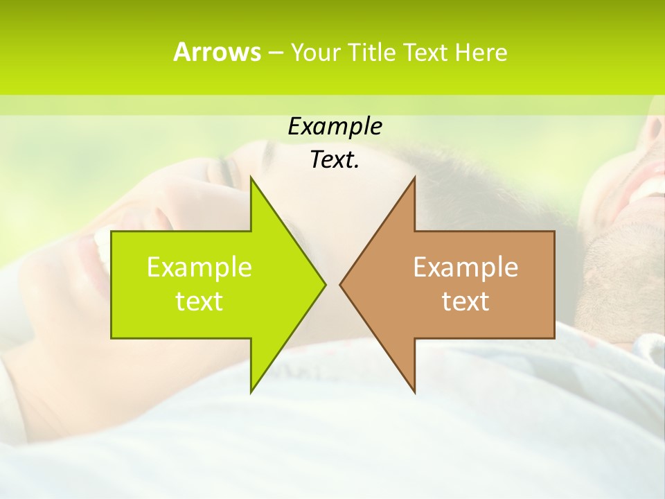 A Man And A Woman Laying On The Grass PowerPoint Template