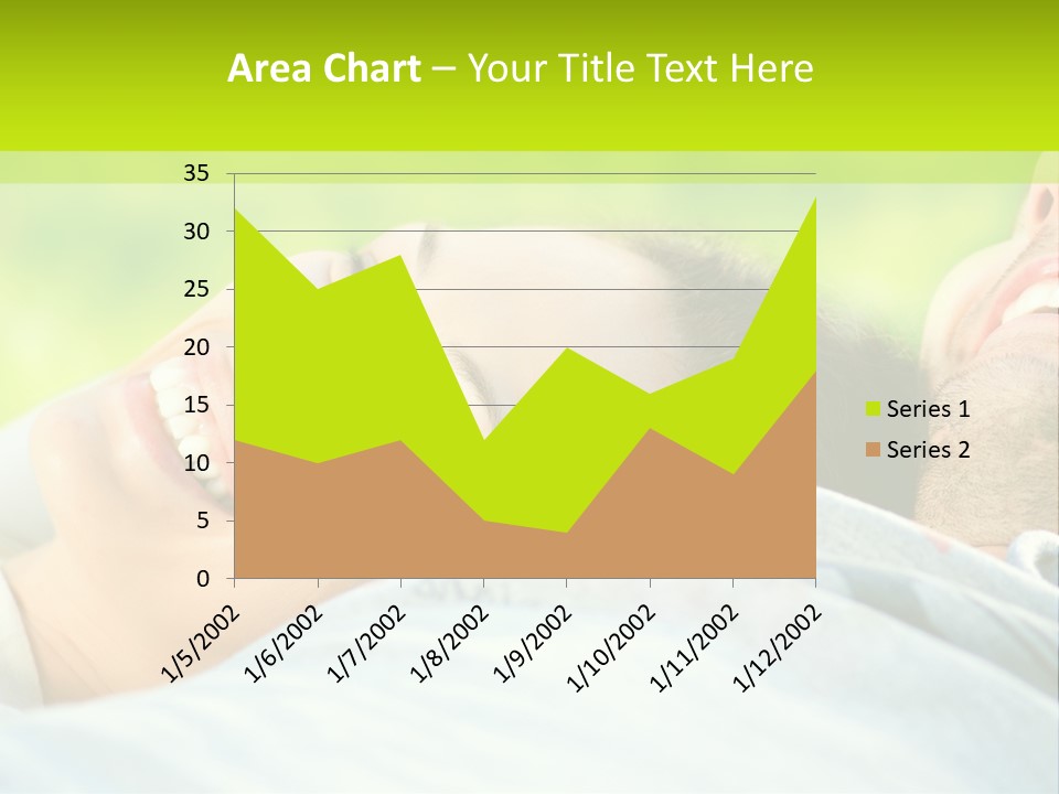 A Man And A Woman Laying On The Grass PowerPoint Template