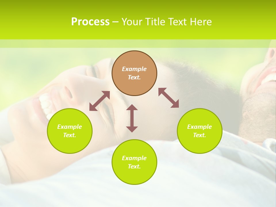 A Man And A Woman Laying On The Grass PowerPoint Template