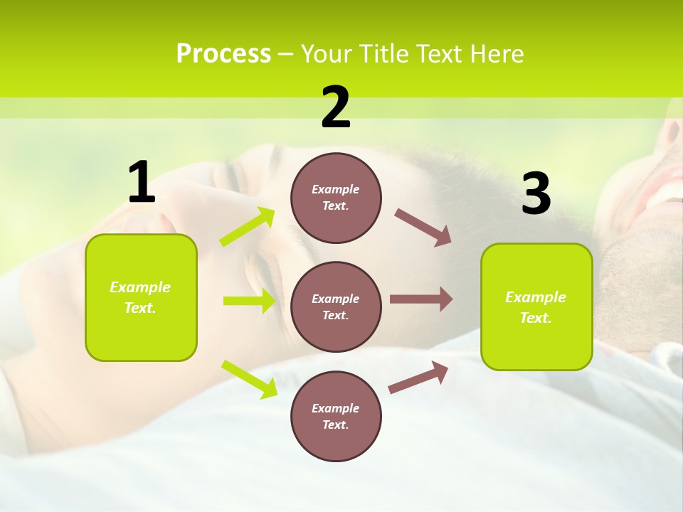 A Man And A Woman Laying On The Grass PowerPoint Template