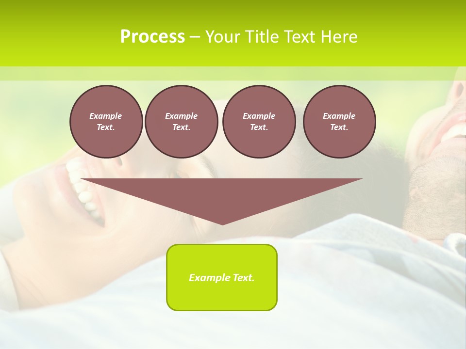 A Man And A Woman Laying On The Grass PowerPoint Template