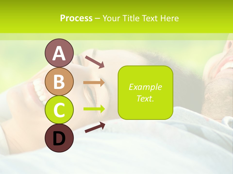A Man And A Woman Laying On The Grass PowerPoint Template