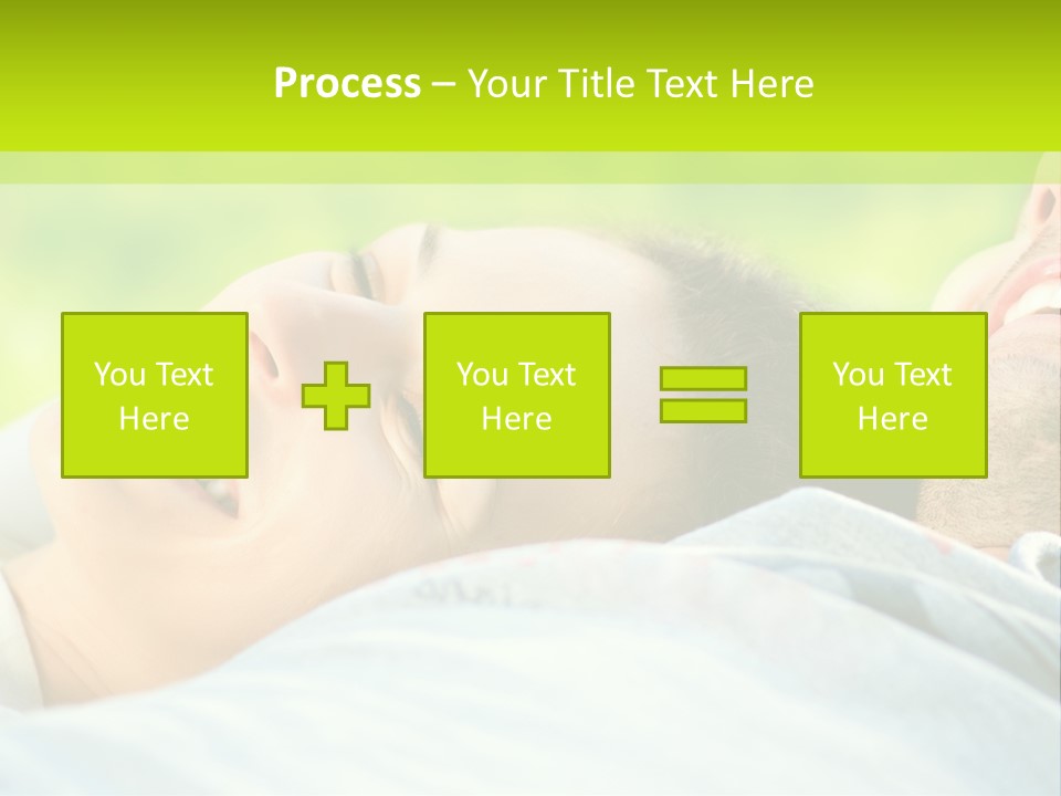 A Man And A Woman Laying On The Grass PowerPoint Template