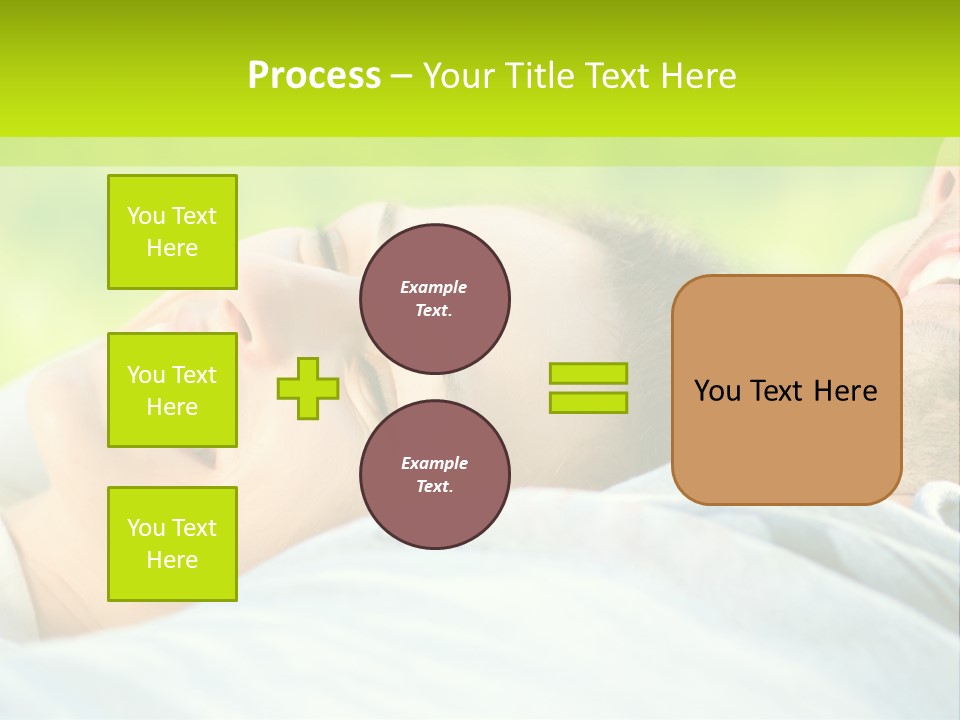 A Man And A Woman Laying On The Grass PowerPoint Template