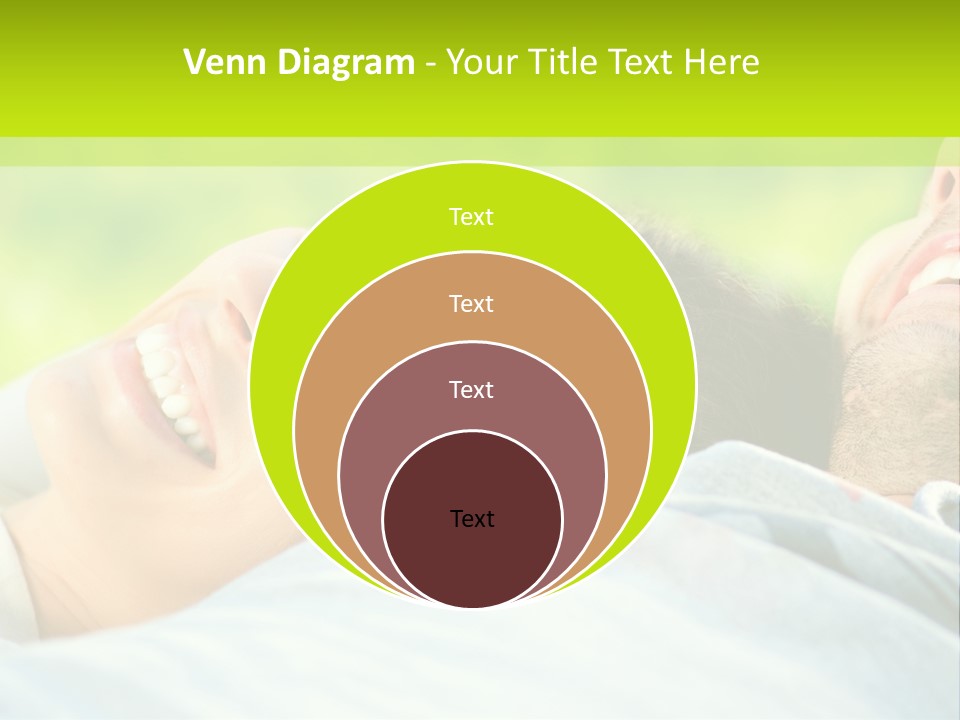 A Man And A Woman Laying On The Grass PowerPoint Template