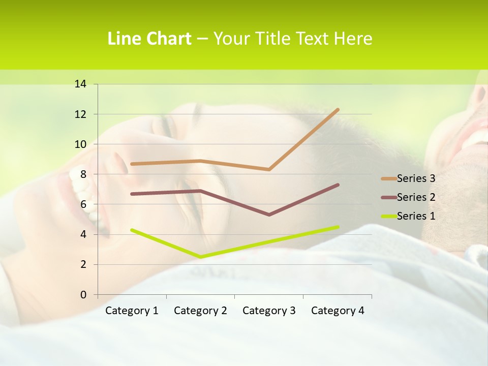 A Man And A Woman Laying On The Grass PowerPoint Template
