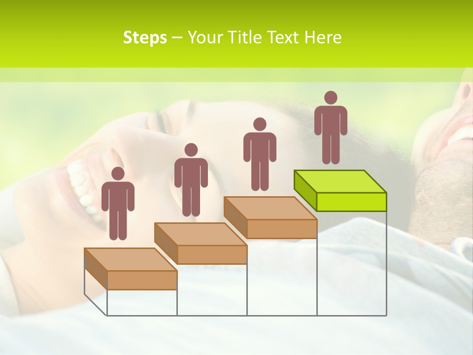 A Man And A Woman Laying On The Grass PowerPoint Template