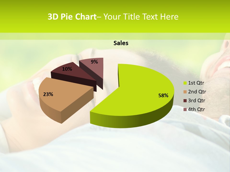A Man And A Woman Laying On The Grass PowerPoint Template